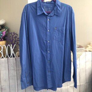 American Eagle sz XL Blue Button Down Long Sleeve Shirt